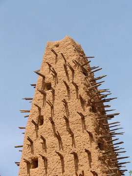 Mud-Brick Minaret of the Grand Mosque of Agadez in Niger