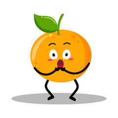 Cute Hand Drawn Surprised orange