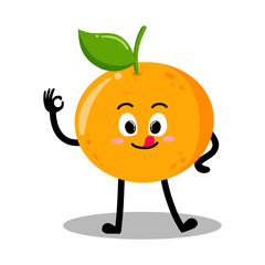 Cute Hand Drawn orange Yummy Delicious