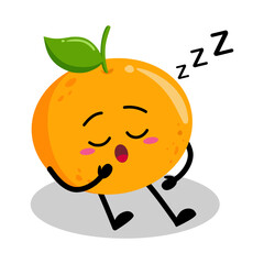 Cute Hand Drawn orange Sleep