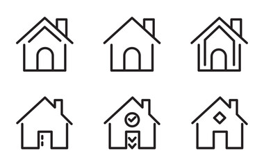 House icon set vector. Home sign and symbol
