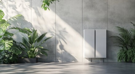 Modern home battery packs act as reliable energy storage systems, positioned in garage walls or elsewhere in the home, providing backup power or sustainable energy alternatives. This technology is