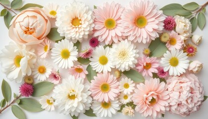 Fototapeta premium Elegant flower arrangement with pastel hues for special occasions celebration