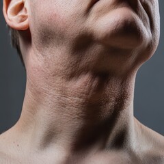Naklejka premium Neck skin texture close up
