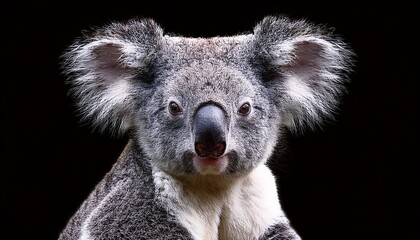 Fototapeta premium koala against black background