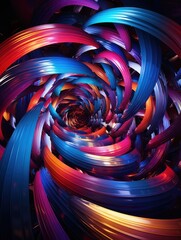 Colorful swirling abstract sculpture