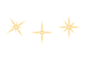 Fototapeta na wymiar Gold glowing star light lens flare effect isolated on transparent background. Shining sun with rays. Twinkle star sparkling effect. Magic radiant light. Flash light. Glow design elements. PNG