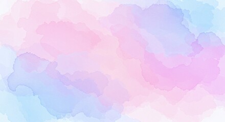 Obraz premium Pastel Watercolor Background Soft Pink, Blue, and White Abstract Texture
