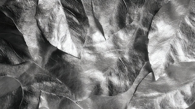Silver leaf abstract background