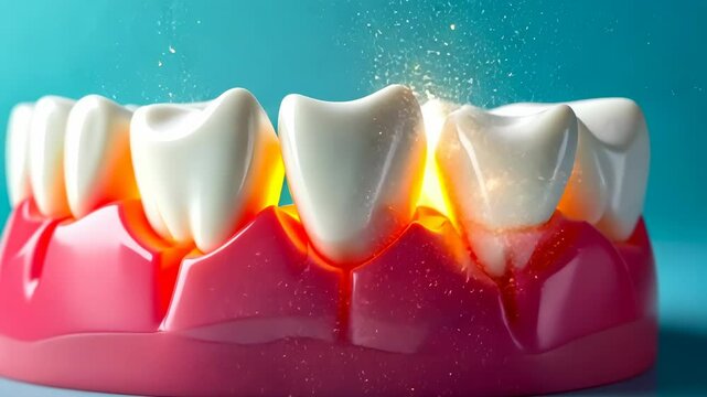 Dental pain, toothache relief, gum inflammation. Oral health. Gums swell during dental infections. Nerve sensitivity impacts tooth performance. Enamel protection promotes dental longevity.