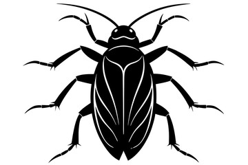  Silhouette Vector Art Illustration of	a Cockroach Icon