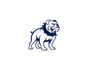 Aggressive Bulldog Mascot Logo  Fierce Guard Dog Vector Illustration for Sports Teams, Tattoo Art, and Branding Design