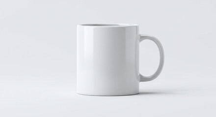 Obraz premium Blank White Coffee Mug Mockup Perfect for Design Presentations