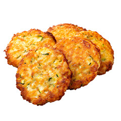 Golden-Brown Zucchini Fritters with Visible Herbs and Cheese