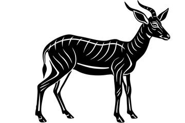  Silhouette Vector Art Illustration of	Antelope