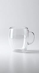 Elegant Double-Walled Glass Mug for Tea or Coffee