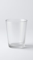 Empty Glass on White Background Simple, Clean, and Minimalist Photography