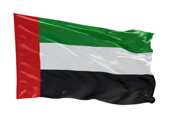UAE Flag A Vibrant Symbol of Unity, Heritage, and National Pride, Fluttering in the Wind