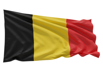 Belgian Flag A High-Resolution Image of the Waving Belgian Tricolour Flag