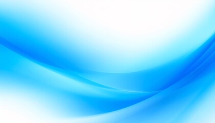 Blue background with smooth waves and abstract flowing curves.
