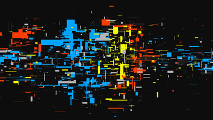 Glitch Noise Texture. Digital Technology Background