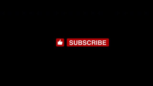 Animation of like and subscribe buttons on alpha channel