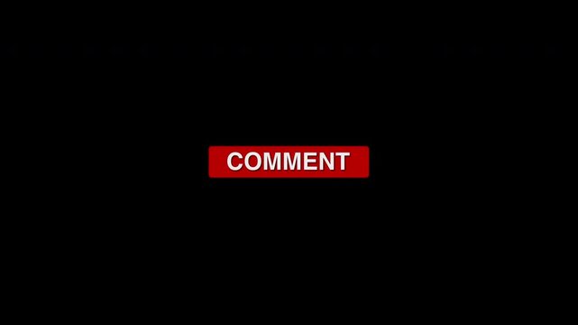 Subscribe, like, and comment button animation on alpha channel