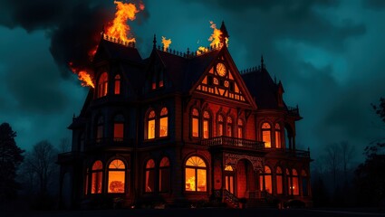 haunted house in the woods