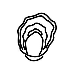 oyster icon vector, line style icon
