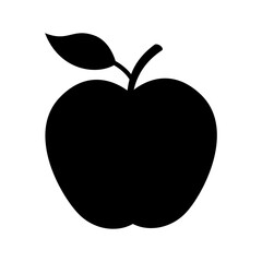 Premium Black Apple Silhouette Icon for Stunning Graphic Designs and Artistic Creations