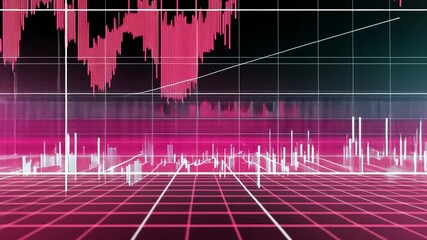Abstract financial data visualization - Powered by Adobe