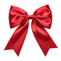 Red Bow PNG – Decorative Ribbon Clipart Isolated on Transparent or White Background