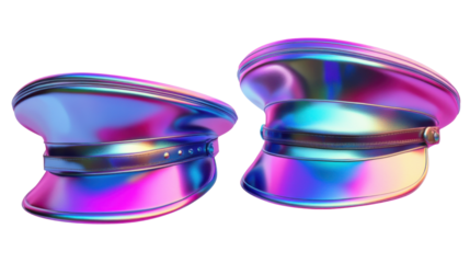 Airline Pilot Hats on white background