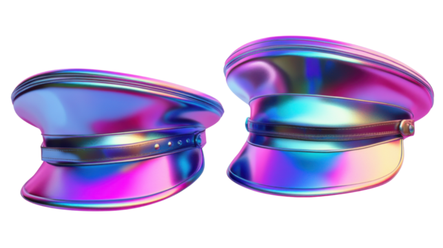 Airline Pilot Hats on white background