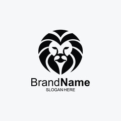 Lion Head Logo Vector – Bold Animal Emblem for Branding and Design
