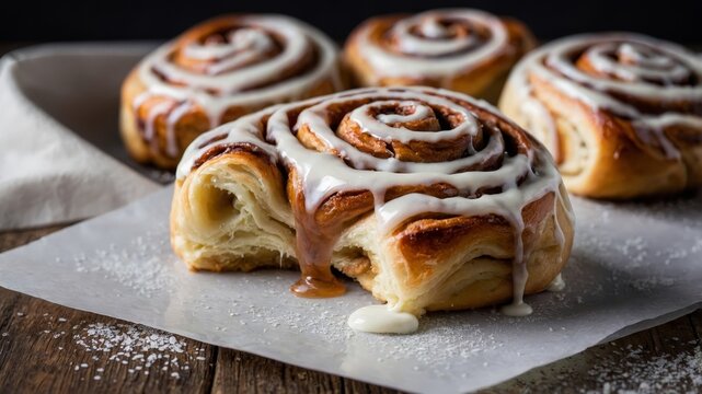 Gooey cinnamon rolls with icing
