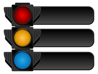 Traffic lights vector illustration stoplight warning digital concept graphic