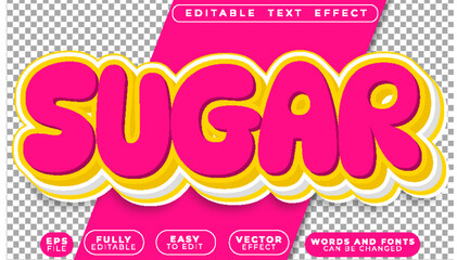  Sugar Candy Sweet Pink Funky Lollipop Fully Editable Vector Text File