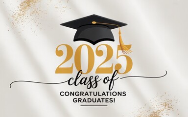 Class of 2025 graduation celebration design.