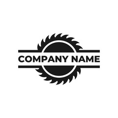 saw blade logo design, symbol, icon, vector, industry, vintage, wood sawing logo, carpentry