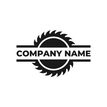 saw blade logo design, symbol, icon, vector, industry, vintage, wood sawing logo, carpentry