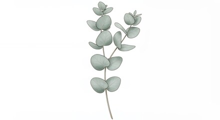 Gray eucalyptus branch for design inspiration