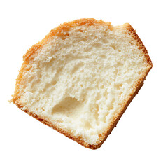 Slice of Freshly Baked Bread with Soft Crumb and Golden Crust