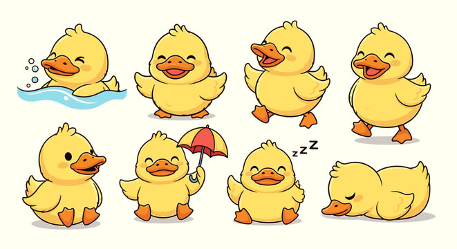 Cartoon duckling collection