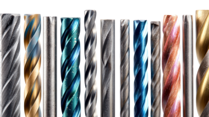 High-Quality Collection of Twisted Metal Drills in Various Colors and Designs for Industrial Applications