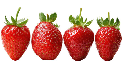 Fresh and Juicy Strawberries Displayed in a Row Perfect for Summer Recipes and Delicious Desserts
