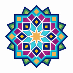 islamic geometric mosaic pattern