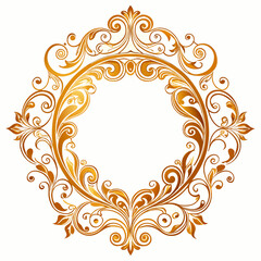 vintage antique baroque ornamental frame border