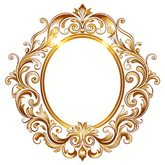vintage antique baroque ornamental frame border