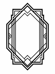 minimalist geometric artdeco rectangle frame